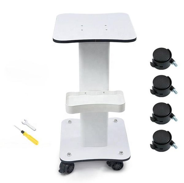 

space saving beauty spa trolley salon cart holder spa styling pedestal assembled aluminum alloy with 4 casters for hifu6521166