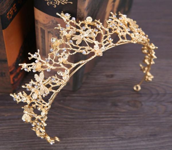 

baroque pearl crystal bridal crowns hair band gold bridal tiaras headbands wedding diadem queentiara headpiece wedding veil hair a1322555, Silver