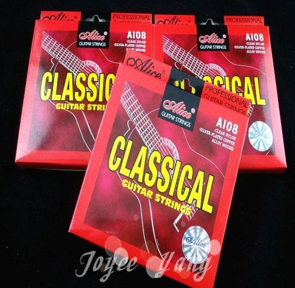 

lots of 3 sets alice a108n clear classical guitar strings nylon strings 1st6th strings wholes 6698263