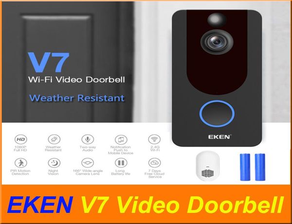

eken v7 hd 1080p smart home video doorbell camera wireless wifi realtime phone video cloud storage night vision pir motion detect8340866