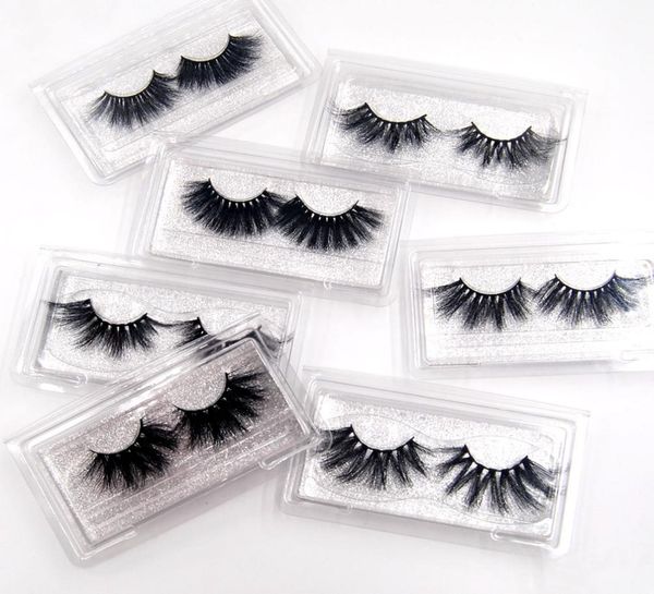 

25mm 5d mink eyelashes with transparent plastic box crisscross strands cruelty soft long fake eyelashes7614667