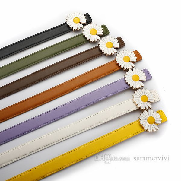 

fashion kids stereo flower buckle belt 2023 girls pu leather belts teenager children pants waistband all-match waist strap z3002, Black