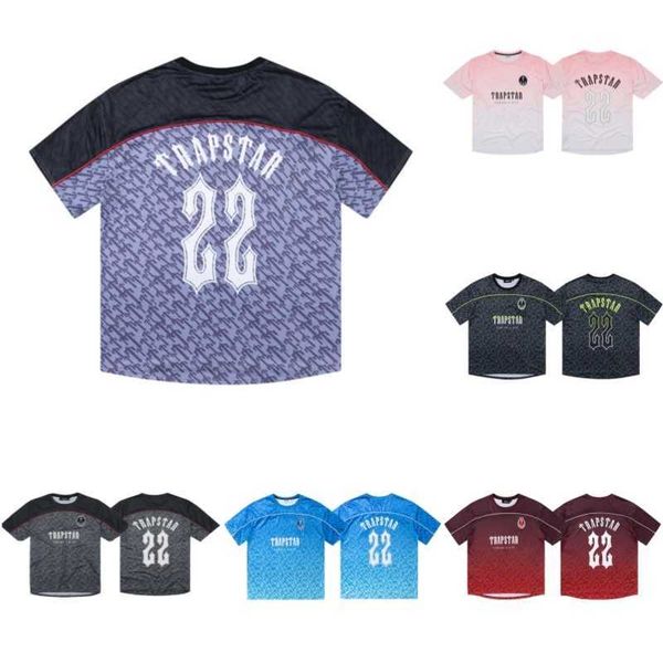 

trapstar t shirt mens designer football jersey summer casual hip hop streetwear breathable tees street fashion 35eg, White;black