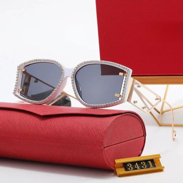 

mens sunglasses designer hexagonal double bridge fashion uv glass lenses with leather case 3431 , sun glasses for man woman 6 color optional, White;black