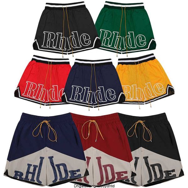 

mens rhude shorts designer fashion men women casual mesh beach short, White;black