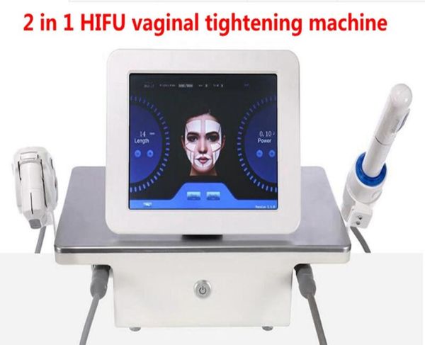 

2 in 1 hifu machine high intensity focused ultrasound face lift wrinkle removal skin care vaginal tightening rejuvenation beauty7461596