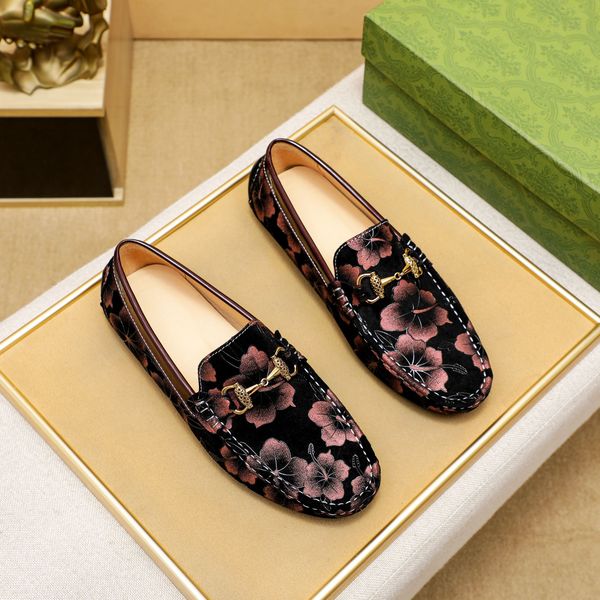 

2023 gentlemen dress shoes designer business elegant wedding party formal loafers mens brand casual platform footwear flats size 38-44, Black