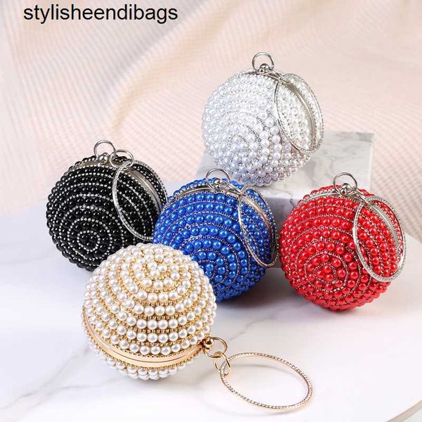 

totes circular design women evening bags beading party wedding day clutch diamonds handle ball handbags chain purse stylisheendibags