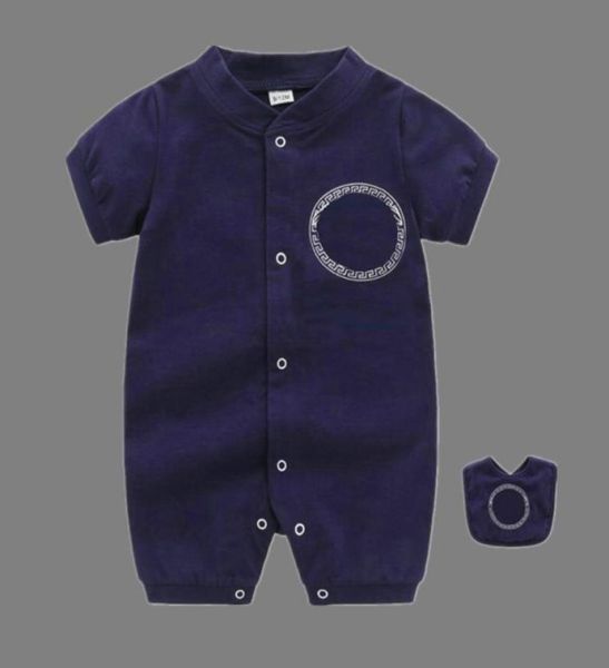 

summer style baby boy girl jumpsuits short sleeve infant rompers bibs 2pcs casual outfit newborn kids clothes designer chara5781014, Blue