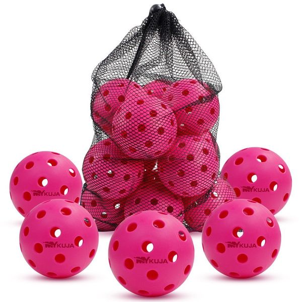 

tennis balls 12pcs outdoor pickleballs 40holes pickleball accessories pink 230629