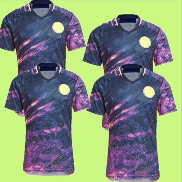 

2023 colombia .diaz mens soccer jerseys national team duvan curdrado borre sanchez away football shirts, Black;yellow