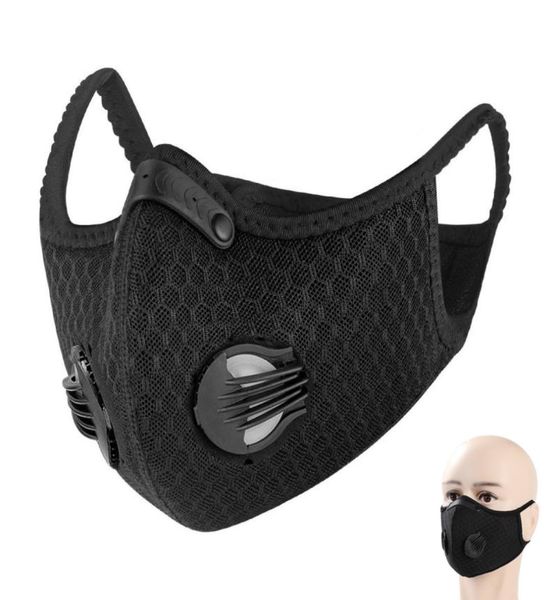 

cycling half face mask with filter breathing valve activated carbon pm 25 antipollution men women bicycle sport bike dust mask1865743