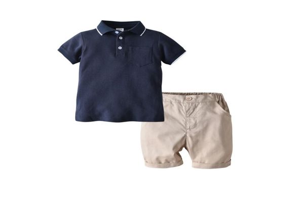

2019 new arrivals summer boys clothing sets children polo tshirtshorts 2pcs set kids casual suits baby boy outfits 80120cm reta2256912, White