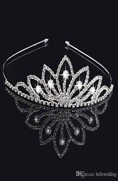 

bridal tiaras crowns with rhinestones bridal jewelry girls tiaras birthday party performance pageant crystal wedding accessories 7960595, Silver