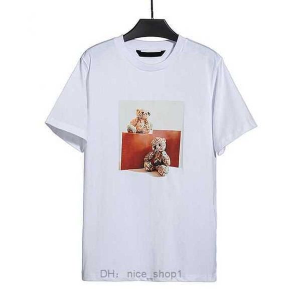 

plamangel designer mens t-shirts womens angel mans stylist pa tee guillotine fashion printed short truncated plams bear angels 3e9s, White;black