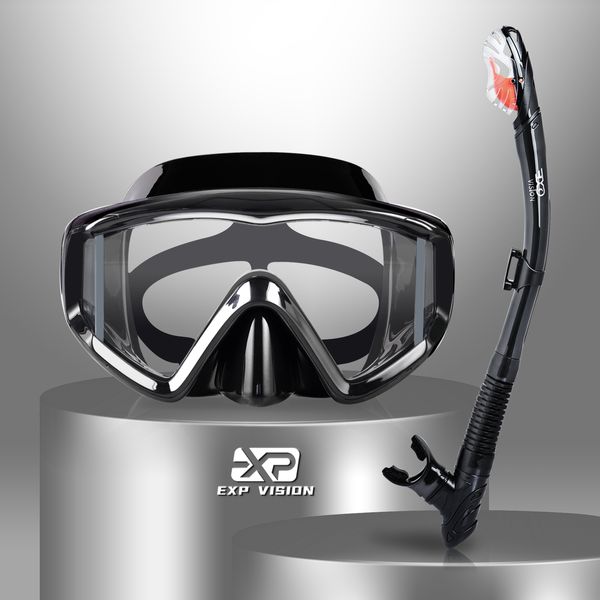 

diving masks dry snorkel set pano 3 window mask antifog scuba goggles and professional snorkeling swim 230629