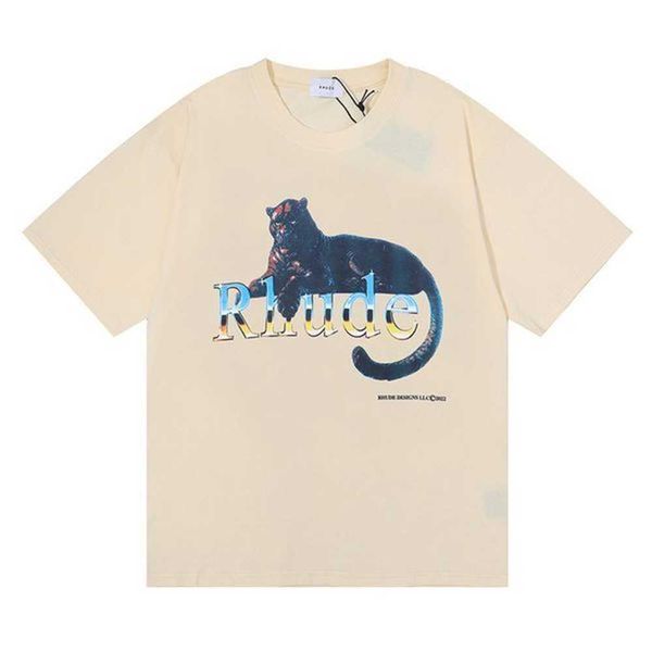 

23ss new rhude mens t shirt tess designer casual fashion short sleeve europe america men women round neck tshirts us size s-xxl 1abn, White;black