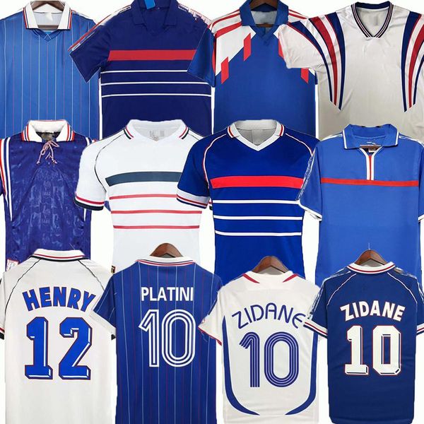 

1998 french club retro soccer jerseys 1982 84 86 88 90 96 98 00 02 04 06 18 zidane henry maillot de foot pogba shirts rezeguet desailly, Black;yellow