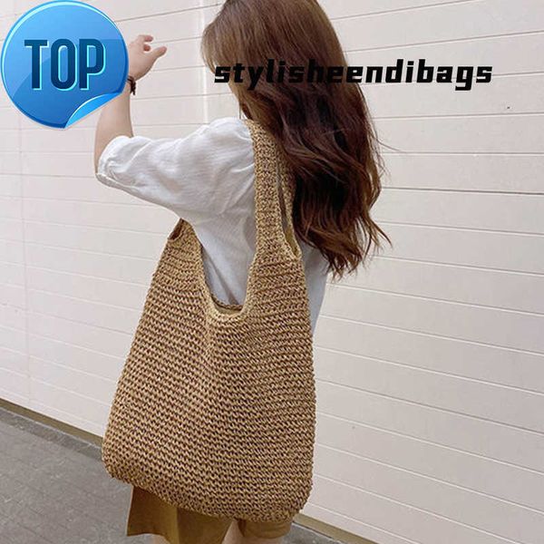 

shoulder bags 2023 new bohemian straw bag summer handmade beach large capacity vacation rattan totes seaside handbag bolsas 0209/23h