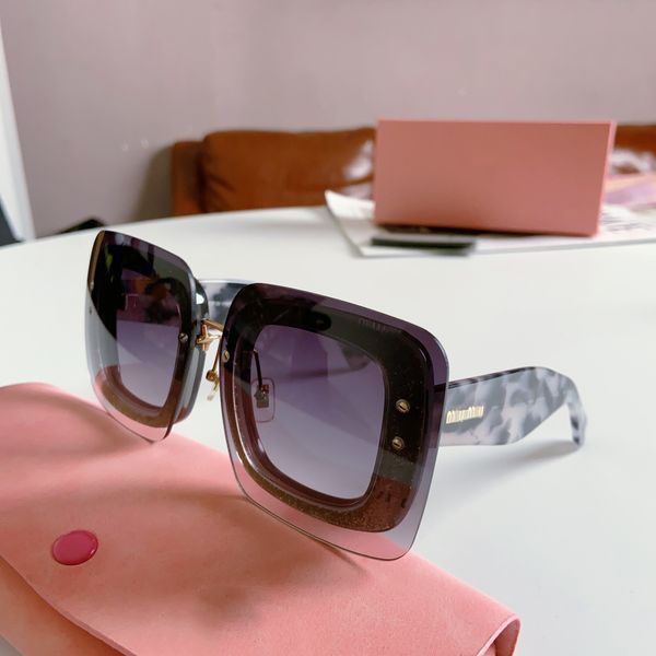 

frameless square round face sunglasses for women's fashion show sunglasses for korean personality internet celebrities smu01r, White;black