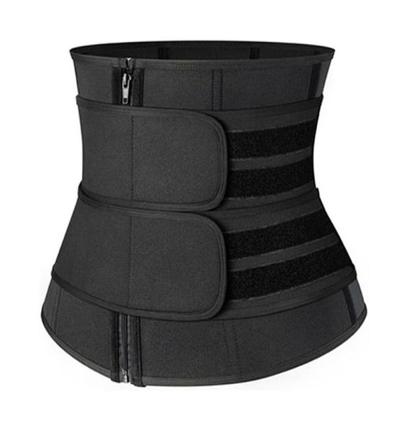 

waist trainer cincher neoprene shapewear women slimming strap belly shaper tummy control workout trimmer belt corset7538521, Black;gray