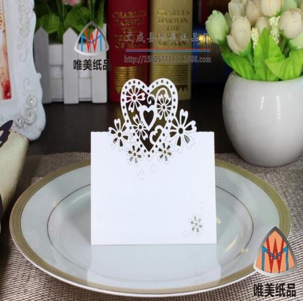 

fashion white seat name cards laser cut for wedding party decoration multi color love heart shape wedding table card seat card5350579
