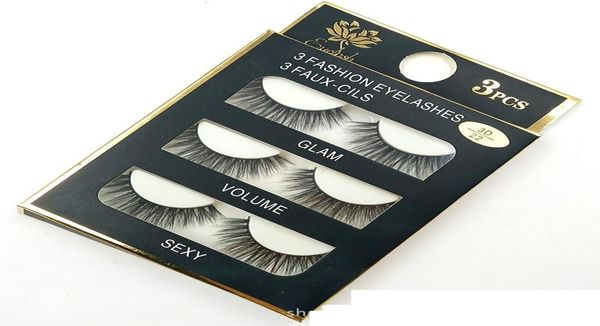 

3d false eyelashes 8 styles fashion 3 pairs handmade false eyelash thick fake faux lashes makeup beauty1983556