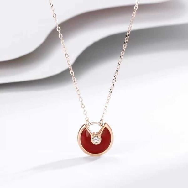 

internet celebrity s925 sterling silver talisman necklace female luxury small group advanced colorless pendant gift fritillaria with logo