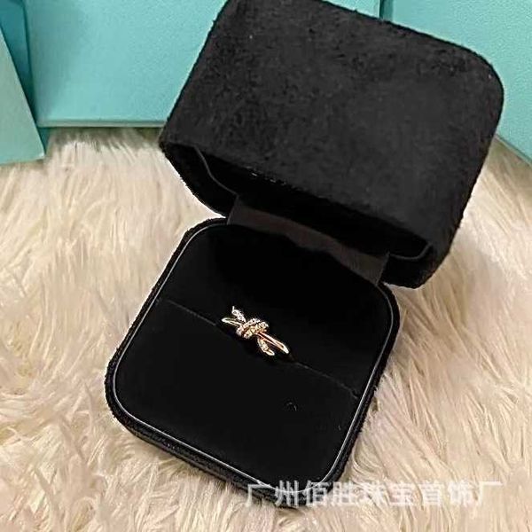 

original tiffay s925 silver valley ailing same style kink ring cross temperament fashion