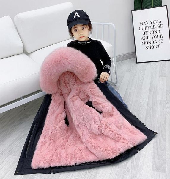 

jackets 2022 fashion winter children clothing thicken warm faux fur coats kids boys girls hooded parka snowsuit outerwear w851677550, Blue;gray