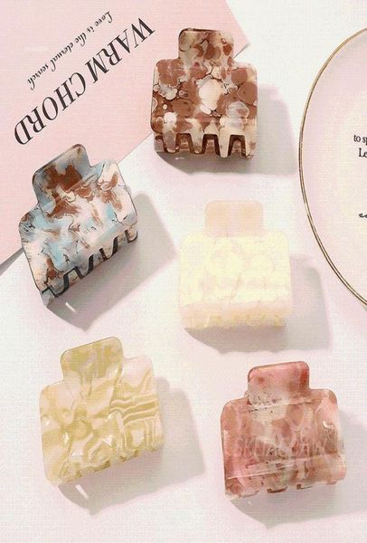 

hair accessories vintage claw clip women elegant colorful marbling texture crab for girl barrettes3545970