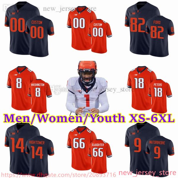 

2023 custom xs-6xl ncaa illinois fighting illini football jersey 35 jake hansen 82 luke ford 92 isaiah gay 53 kendrick green 66 jordyn slaug, Black