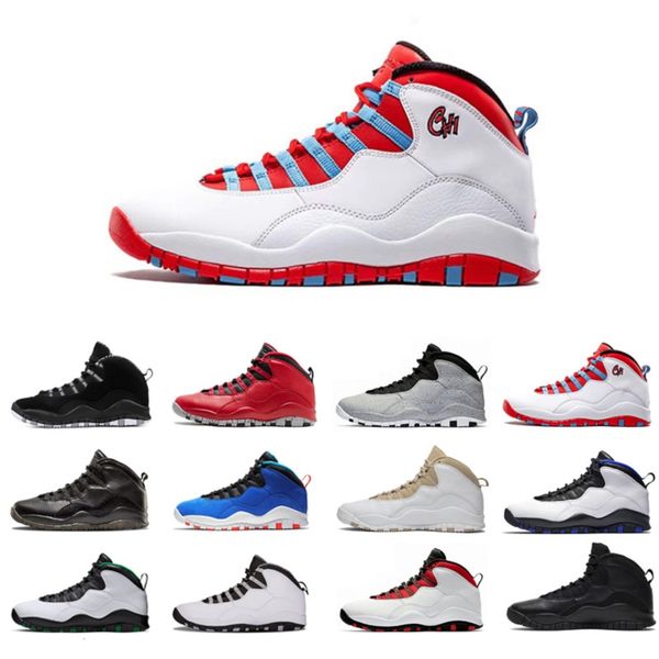 

2023 10s mens basketball shoes black out white cement huarache light drake seattle steel grey orlando linen men trainers outdoor sports snea