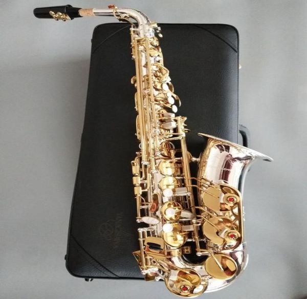 

real picture brand new yanagisawa awo37 alto saxophone silverplated gold key professional super play sax with case4216693