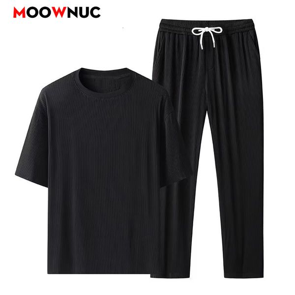 

men s tracksuits casual sets 2023 t shirts pants summer sportswear jogger male fashion quick drying hombre moownuc 230629, Gray