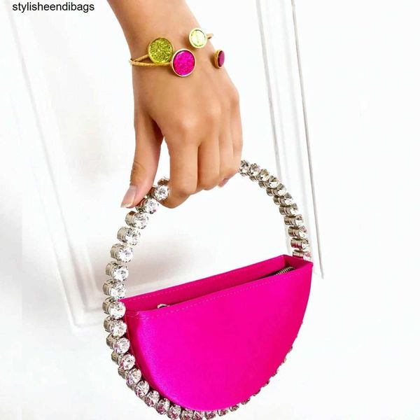 

totes women silk rhinestone dinner purse ladies pu handbag wedding clutch wrist bag diamond circular party evening bags stylisheendibags