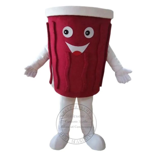 

super cute beautiful coffee cup mascot costume birthday party ad apparel full body props outfit, Red;yellow