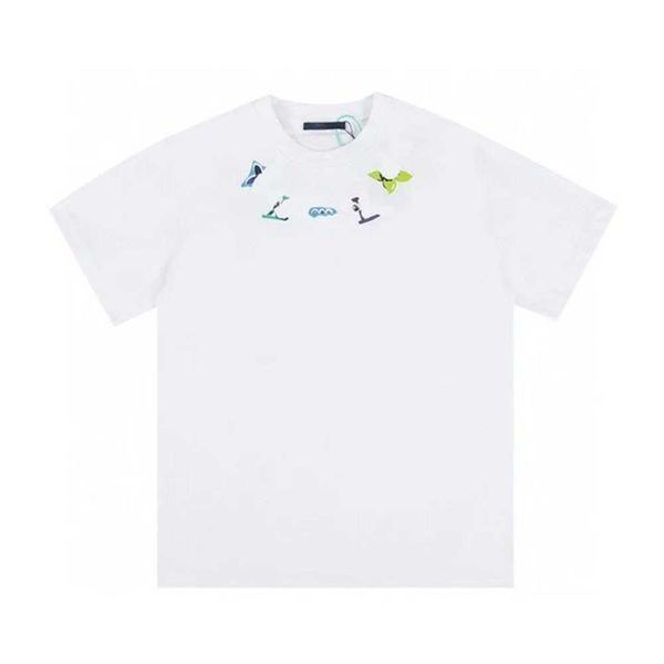 

23ss mens t shirt designer tees pure cotton breathable fashionable and versatile trendy comfortable new clothing 235b, White;black