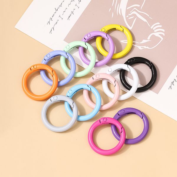 

colorful baking paint round hook clasp for jewelry making
