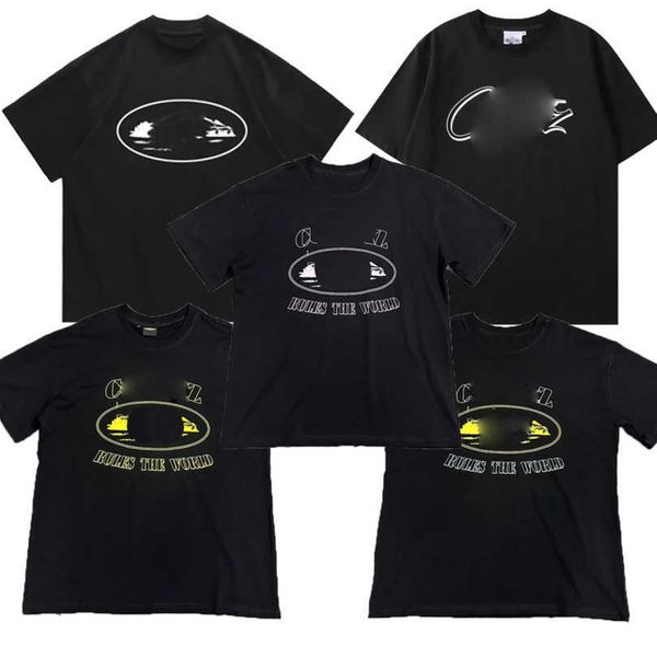 

designer mens t-shirt corteizs tees demon island t shirt summer casual short sleeve womens shirts men's fashion business high street s, White;black