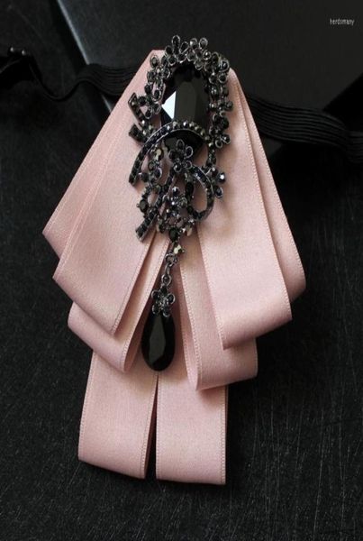 

bow ties pink diamond tie men british self for cravat neck groom retro wedding necktie cravate pour homme1202264, Black;gray