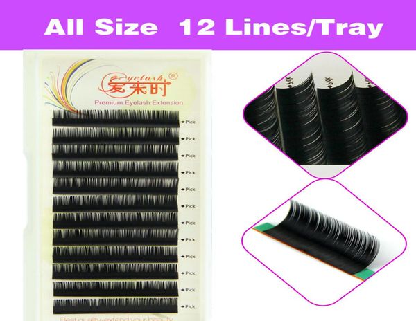 

3d volume natural eyelash extension false eyelashes individual eyelashes makeup tool korea fiber 4 trays b c d curl 815mm5893974