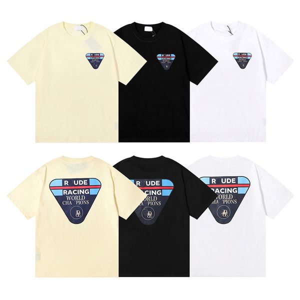 

designer fashion clothing tees hip hop tshirts american trend brand high street letter green circle emblem printed t-shirt men's women&, White;black