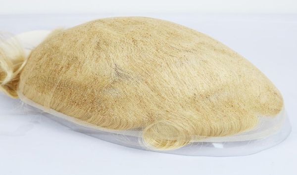 

613 blonde full lace men toupee swiss lace men toupee 8x10 inch french lace men039s wig wig for men durable system new7983082, Black