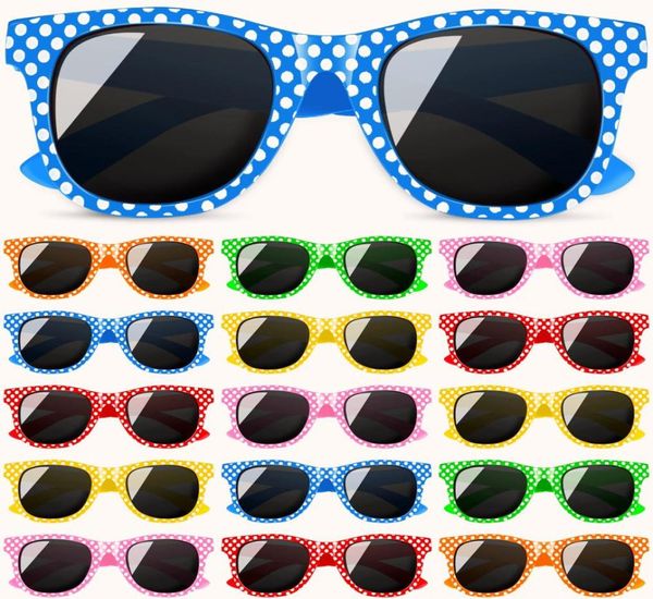 

childrens sunglasses frames kids bk party favors retro polka dot for boys and girls neon with uv400 protection birthday graduation7713806, Blue