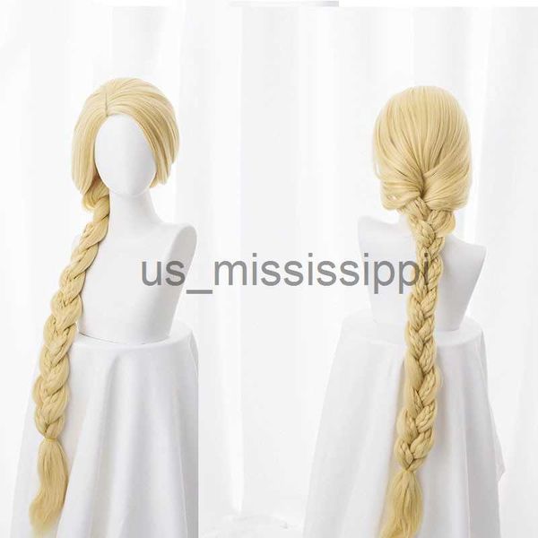 

cosplay wigs tangled princess 120cm 47" straight blonde super long cosplay wig rapunzel synthetic hair anime wig venti keqing genshin i, Black