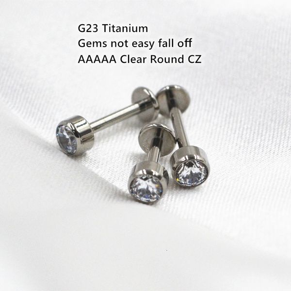 

navel bell button rings lot50pcs g23 16g body jewelry piercing round 4mm cz lip labret ring studs ear helix tragus cartilage bar 230628, Silver