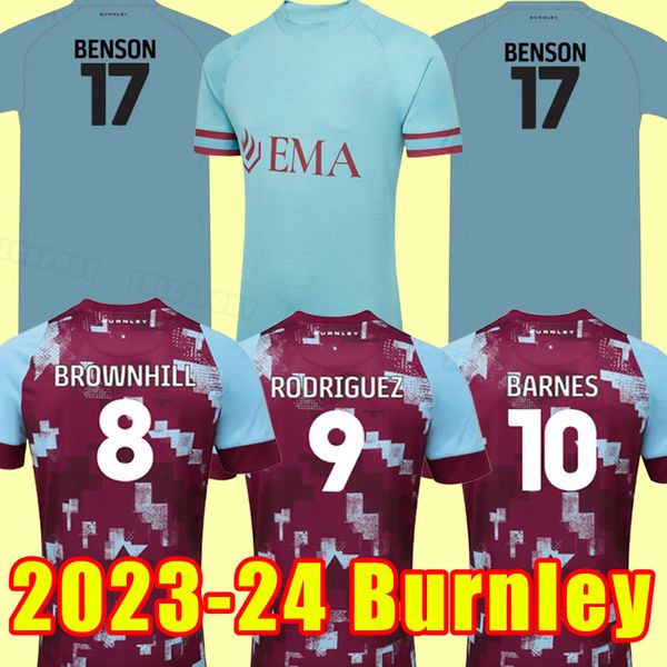 

2023 2024 burn leys soccer jerseys kompany benson zarulli jay camiseta de futbol 23 24 rodriguez brownhill rodriguez home away football shir, Black;yellow