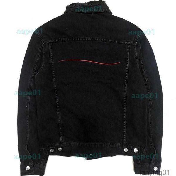 

famous mens denim jacket men women casual coats black blue fashion stylist outerwear size m-xxl