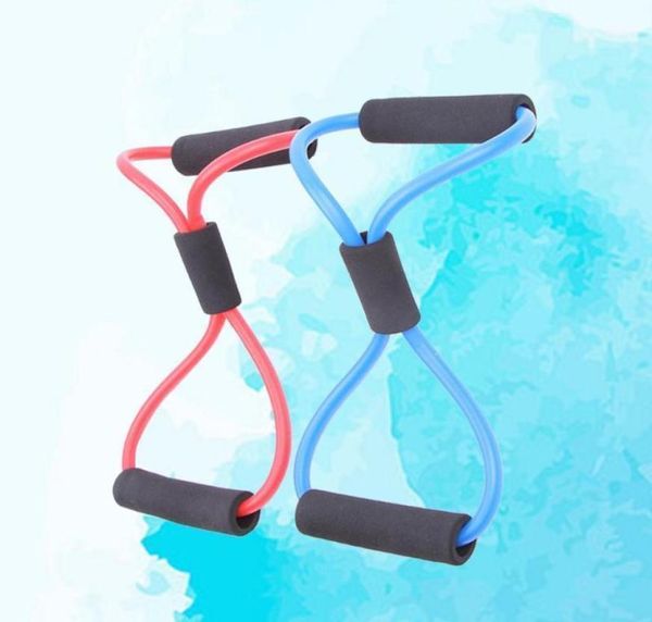 

resistance bands 2 pcs gym 8 word chest developer rubber latex pulling rope exercise stretch fitness yoga tube8837886